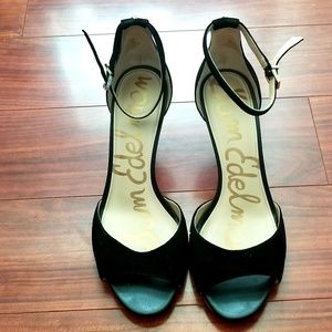 Sam Edelman black ankle strap heels♡sexy♡Sz. 9 Cyber Deal!!!